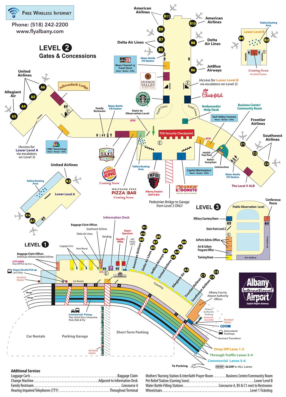 international airport map