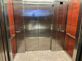 Inside view of the elevator